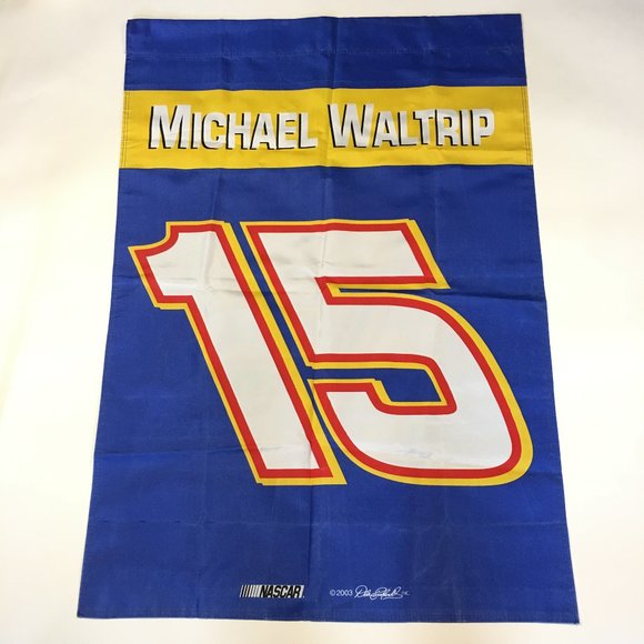Nascar Michael Waltrip Number 15 Large Outdoor Fabric Flag 2003 Double Sided - Picture 5 of 12